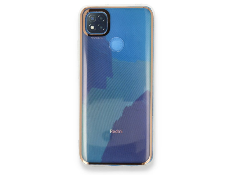 Newface Xiaomi Redmi 9C Kılıf Çiçekli Silikon - Buz Mavi