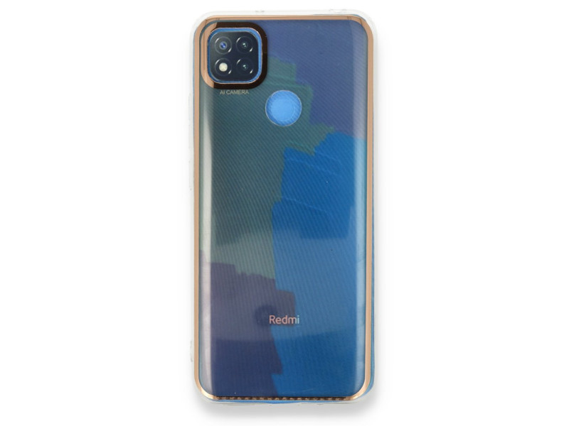 Newface Xiaomi Redmi 9C Kılıf Çiçekli Silikon - Kırmızı