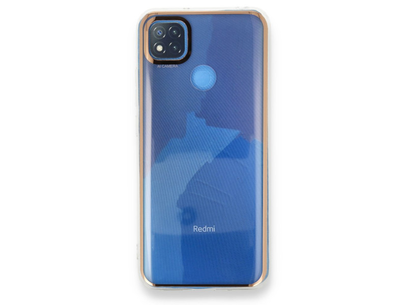 Newface Xiaomi Redmi 9C Kılıf Çiçekli Silikon - Pembe-Mavi
