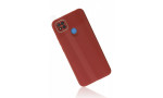 Newface Xiaomi Redmi 9C Kılıf Glass Kapak - Bordo