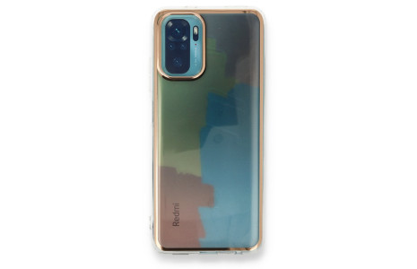Newface Xiaomi Redmi Note 10 Kılıf Çiçekli Silikon - Kırmızı