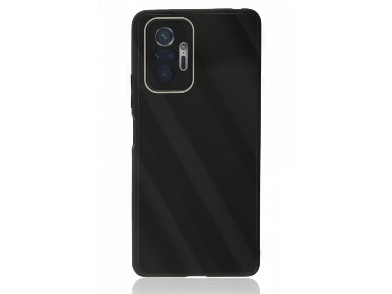 Newface Xiaomi Redmi Note 10 Pro Kılıf Glass Kapak - Siyah