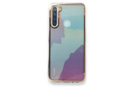 Newface Xiaomi Redmi Note 8 Kılıf Çiçekli Silikon - Buz Mavi