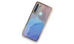 Newface Xiaomi Redmi Note 8 Kılıf Çiçekli Silikon - Pembe-Mavi