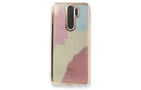 Newface Xiaomi Redmi Note 8 Pro Kılıf Çiçekli Silikon - Buz Mavi