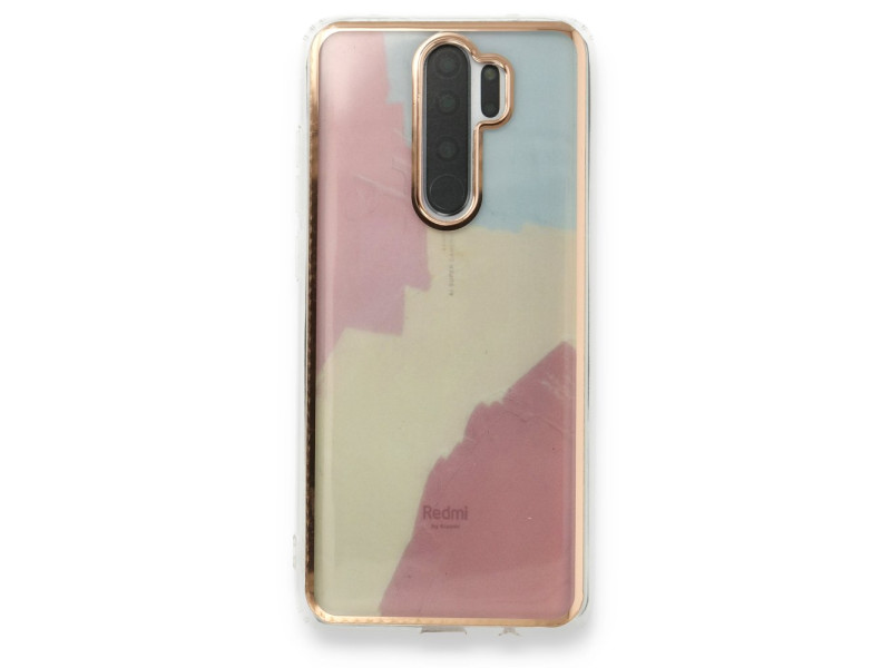 Newface Xiaomi Redmi Note 8 Pro Kılıf Çiçekli Silikon - Buz Mavi