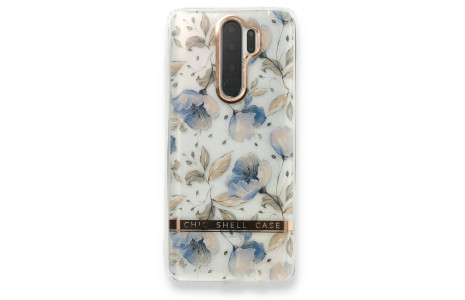 Newface Xiaomi Redmi Note 8 Pro Kılıf Çiçekli Silikon - Lila