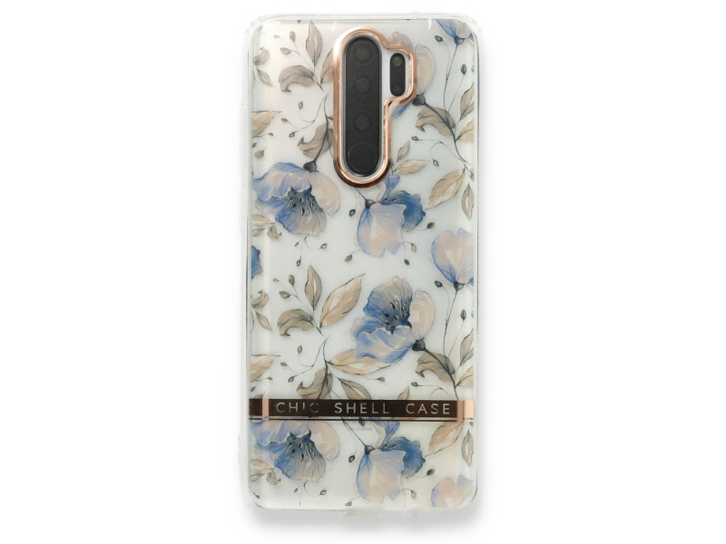 Newface Xiaomi Redmi Note 8 Pro Kılıf Çiçekli Silikon - Lila
