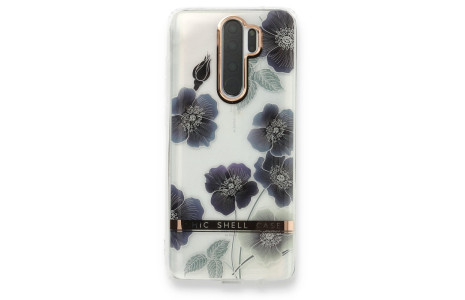 Newface Xiaomi Redmi Note 8 Pro Kılıf Çiçekli Silikon - Mor
