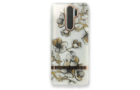 Newface Xiaomi Redmi Note 8 Pro Kılıf Çiçekli Silikon - Pudra