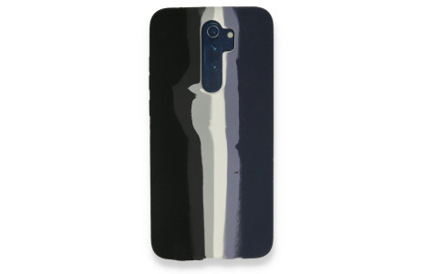 Newface Xiaomi Redmi Note 8 Pro Kılıf Ebruli Lansman Silikon - Siyah-Lacivert