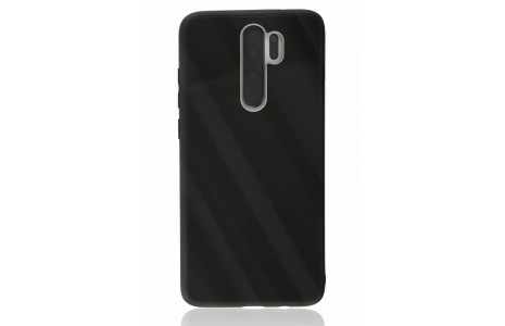 Newface Xiaomi Redmi Note 8 Pro Kılıf Glass Kapak - Siyah