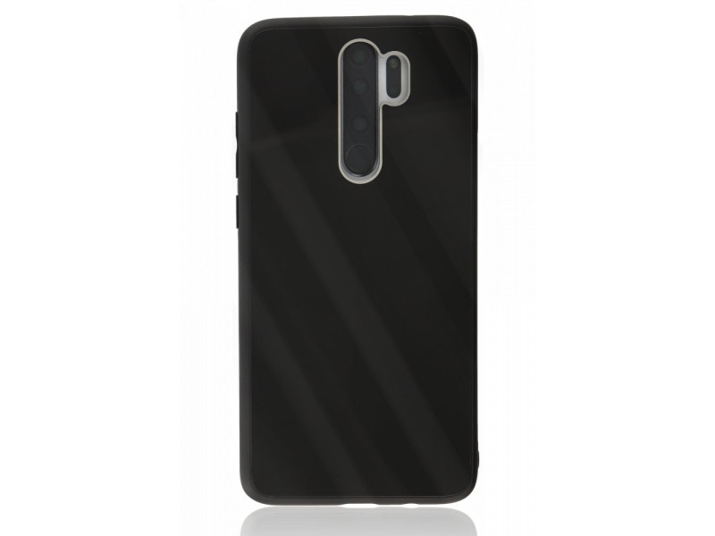 Newface Xiaomi Redmi Note 8 Pro Kılıf Glass Kapak - Siyah