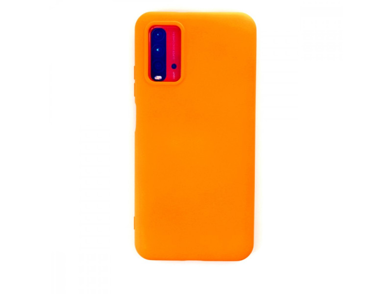 Newface Xiaomi Redmi Note 9 4G Kılıf Nano içi Kadife Silikon - Turuncu