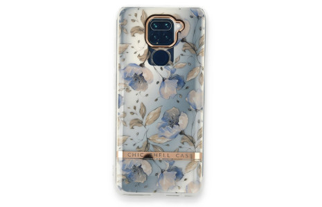 Newface Xiaomi Redmi Note 9 Kılıf Çiçekli Silikon - Lila