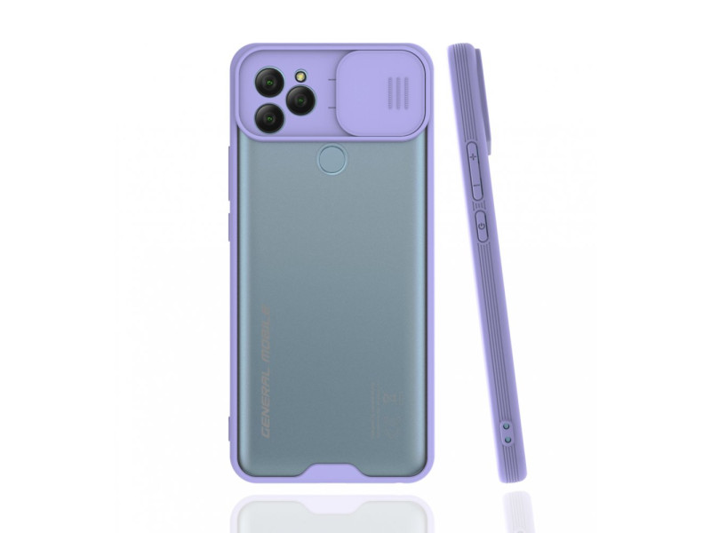 Newface General Mobile GM 22 Kılıf Platin Kamera Koruma Silikon - Lila