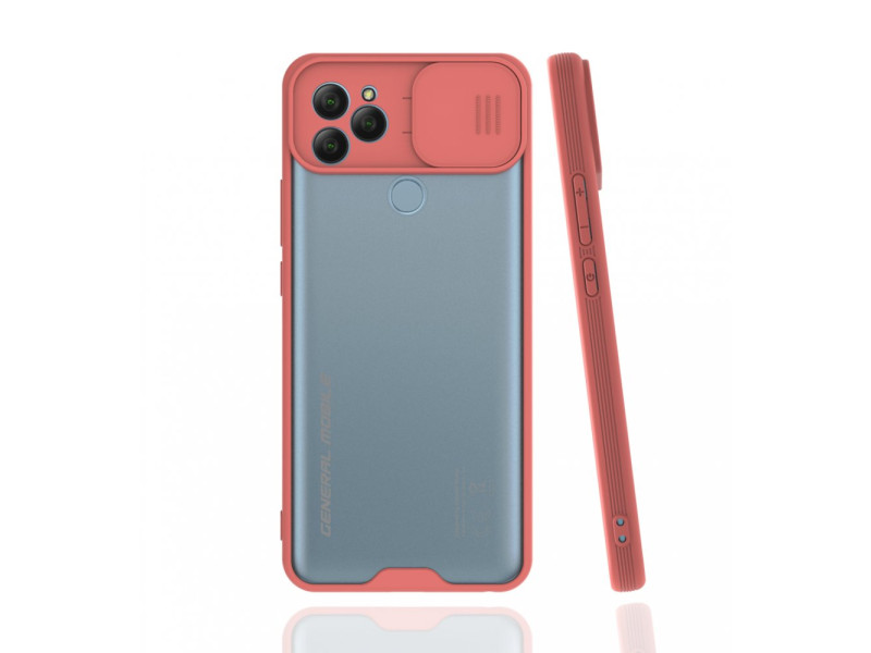 Newface General Mobile GM 22 Kılıf Platin Kamera Koruma Silikon - Pembe