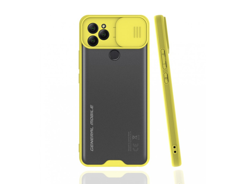 Newface General Mobile GM 22 Kılıf Platin Kamera Koruma Silikon - Sarı