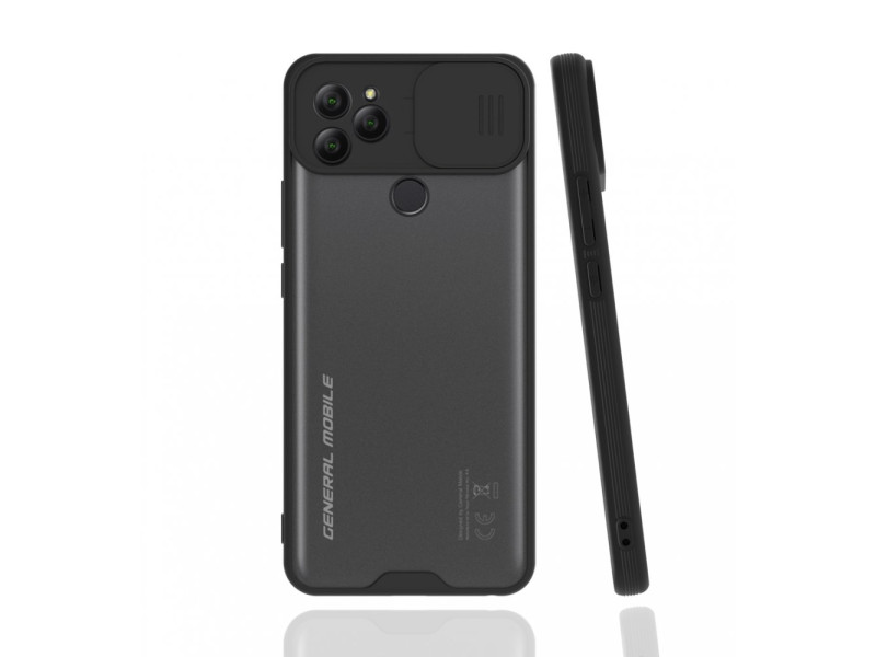 Newface General Mobile GM 22 Kılıf Platin Kamera Koruma Silikon - Siyah
