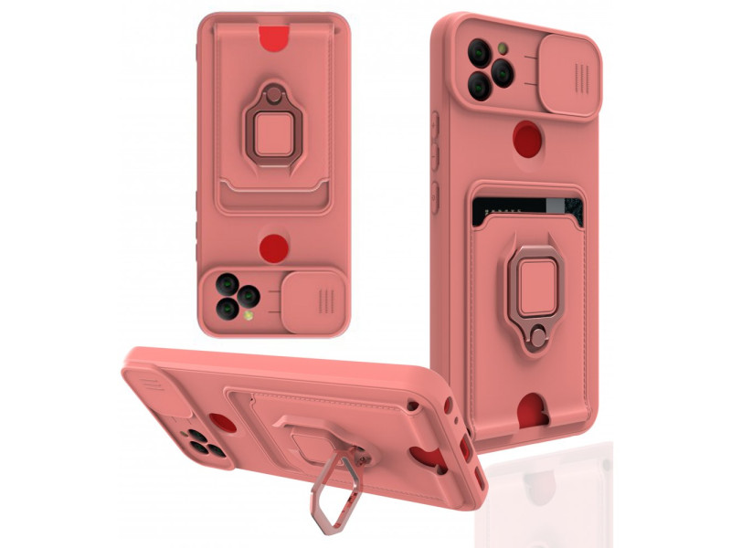 Newface General Mobile GM 22 Kılıf Zuma Kartvizitli Yüzüklü Silikon - Pembe