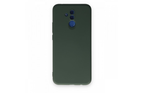 Newface Huawei Mate 20 Lite Kılıf Nano içi Kadife Silikon - Koyu Yeşil
