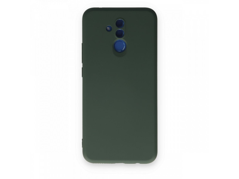 Newface Huawei Mate 20 Lite Kılıf Nano içi Kadife Silikon - Koyu Yeşil