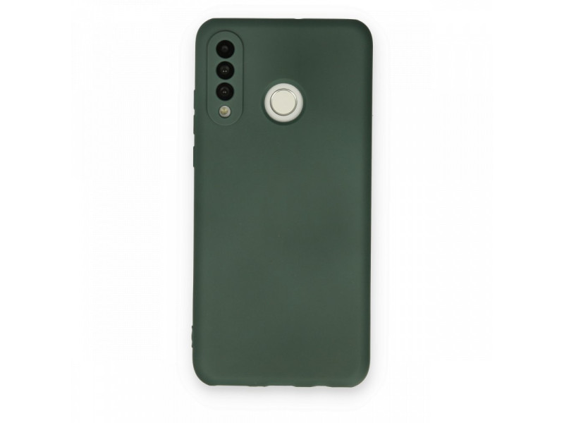 Newface Huawei P30 Lite Kılıf Nano içi Kadife Silikon - Koyu Yeşil