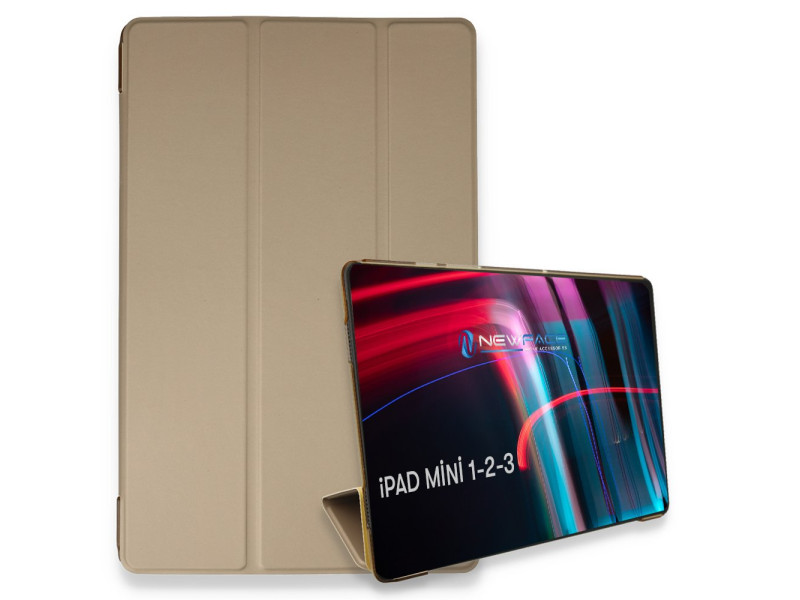 Newface iPad Mini 1 Kılıf Tablet Smart Kılıf - Gold
