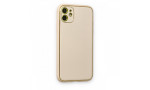 Newface iPhone 11 Kılıf Coco Deri Silikon Kapak - Gold
