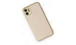 Newface iPhone 11 Kılıf Coco Deri Silikon Kapak - Gold