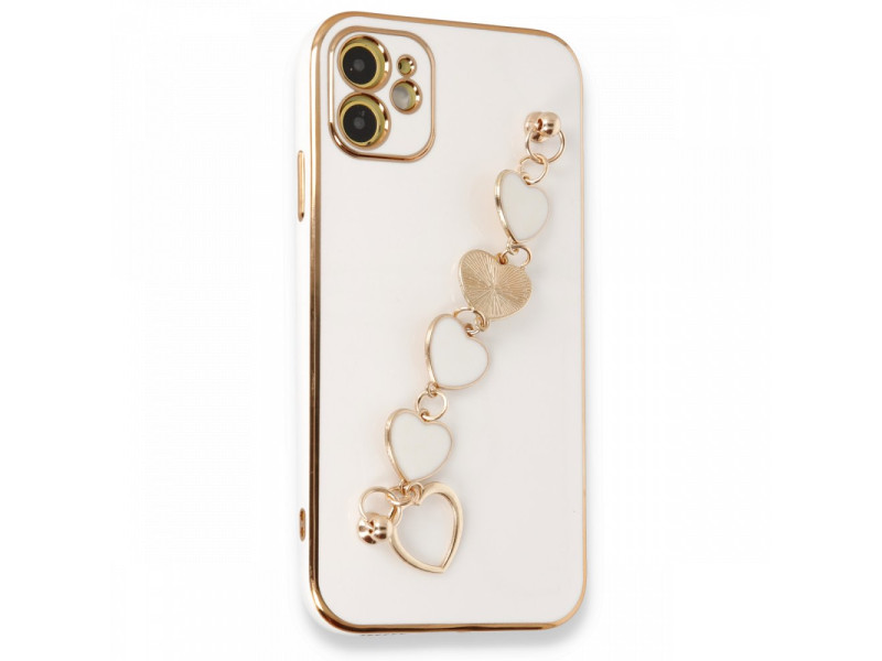 Newface iPhone 11 Kılıf Esila Silikon - Beyaz