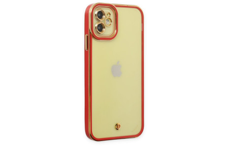 Newface iPhone 11 Kılıf Liva Lens Silikon - Kırmızı
