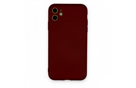 Newface iPhone 11 Kılıf Nano içi Kadife Silikon - Bordo