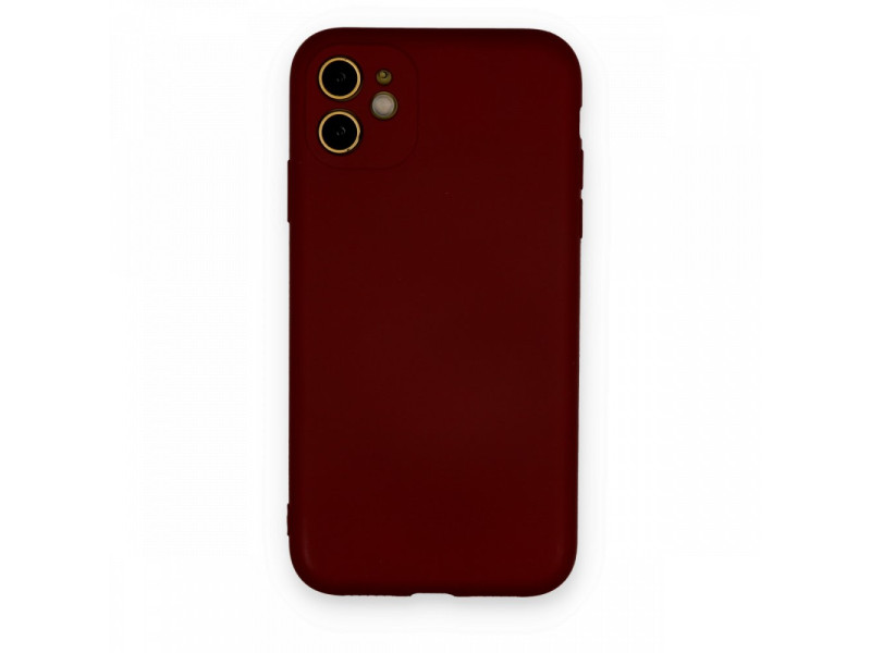 Newface iPhone 11 Kılıf Nano içi Kadife Silikon - Bordo