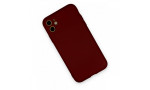 Newface iPhone 11 Kılıf Nano içi Kadife Silikon - Bordo