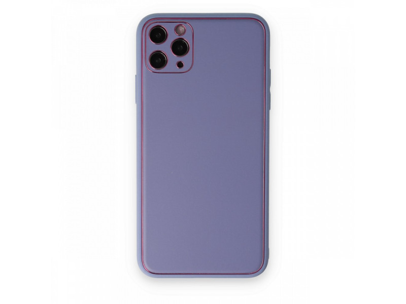 Newface iPhone 11 Pro Kılıf Coco Deri Silikon Kapak - Açık Lila