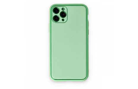 Newface iPhone 11 Pro Kılıf Coco Deri Silikon Kapak - Açık Yeşil