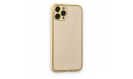 Newface iPhone 11 Pro Kılıf Coco Deri Silikon Kapak - Gold