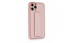 Newface iPhone 11 Pro Kılıf Coco Deri Standlı Kapak - Pembe