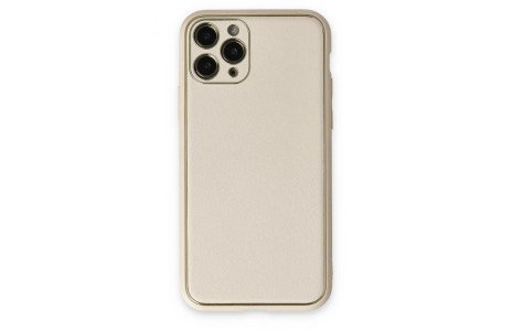 Newface iPhone 11 Pro Max Kılıf Coco Deri Silikon Kapak - Beyaz