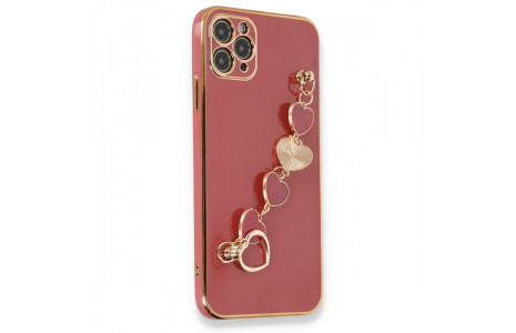 Newface iPhone 11 Pro Max Kılıf Esila Silikon - Kırmızı