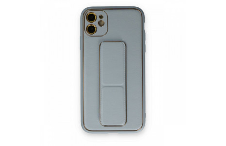Newface iPhone 12 Kılıf Coco Deri Standlı Kapak - Sky Blue
