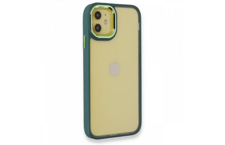 Newface iPhone 12 Kılıf Dora Kapak - Haki Yeşil