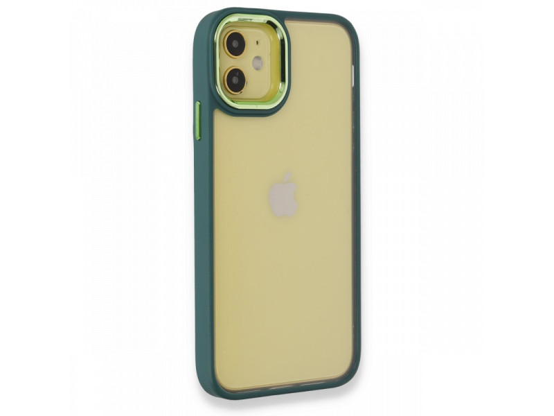 Newface iPhone 12 Kılıf Dora Kapak - Haki Yeşil