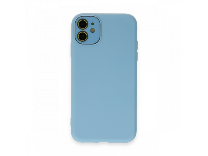 Newface iPhone 12 Kılıf Lansman Glass Kapak - Mavi