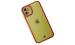 Newface iPhone 12 Kılıf Liva Lens Silikon - Kırmızı