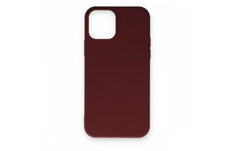 Newface iPhone 12 Kılıf Nano içi Kadife Silikon - Bordo