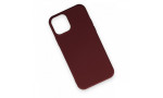 Newface iPhone 12 Kılıf Nano içi Kadife Silikon - Bordo
