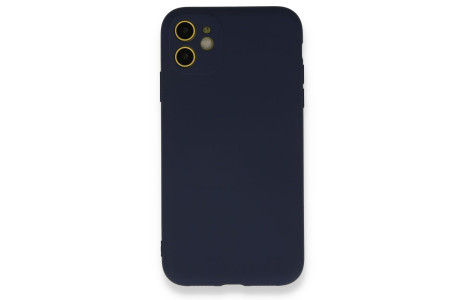 Newface iPhone 12 Kılıf Nano içi Kadife Silikon - Lacivert