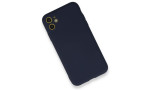 Newface iPhone 12 Kılıf Nano içi Kadife Silikon - Lacivert